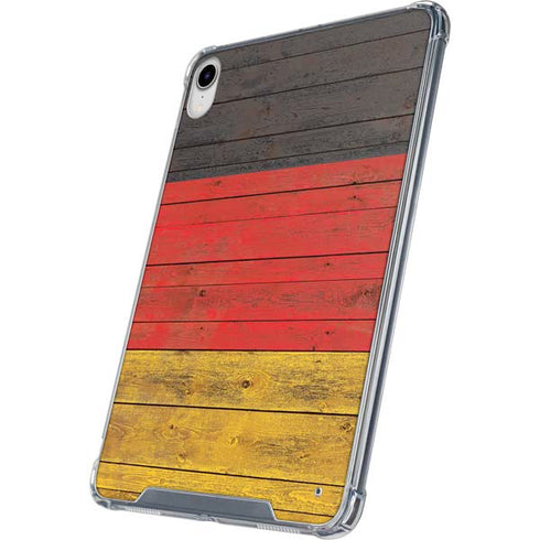 German Flag Dark Wood iPad 11th Gen (2025) Clear Case