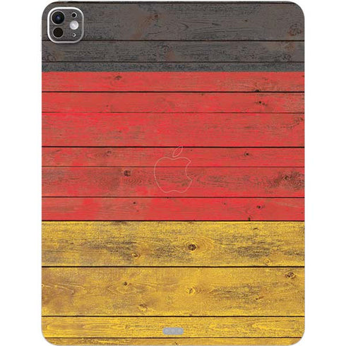 German Flag Dark Wood iPad Pro 13in M4 (2024) Skin