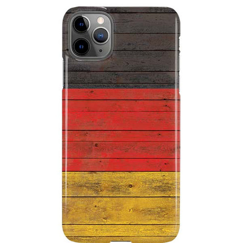 German Flag Dark Wood iPhone Cases