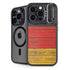 German Flag Dark Wood iPhone 14 Pro Kickstand Case