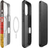 German Flag Dark Wood iPhone 16 Plus Magsafe Impact Case