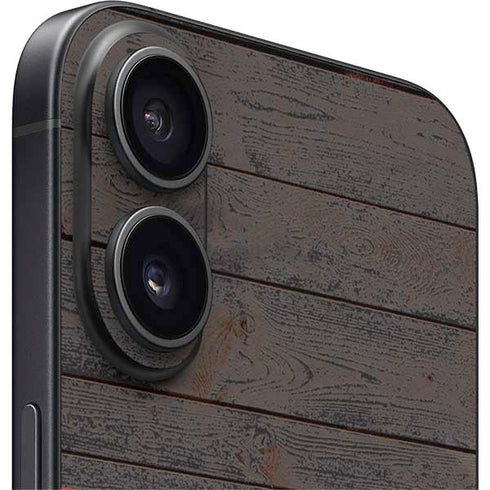 German Flag Dark Wood iPhone 16 Plus Skin