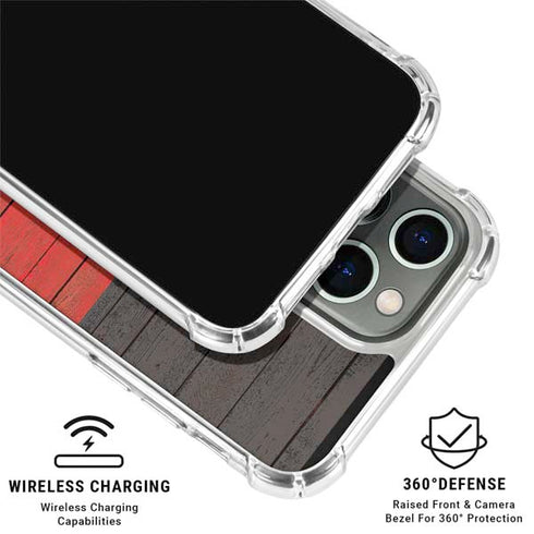 German Flag Dark Wood iPhone 16 Pro Clear Case