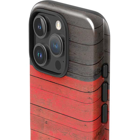 German Flag Dark Wood iPhone 16 Pro Max Impact Case