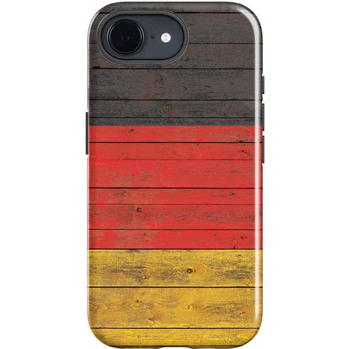German Flag Dark Wood iPhone 16e Impact Case