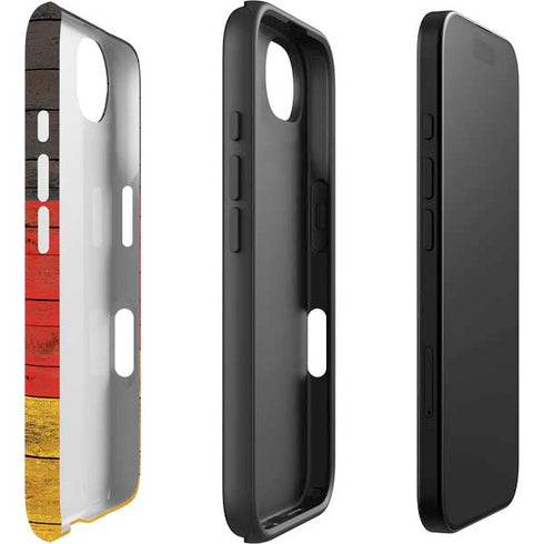 German Flag Dark Wood iPhone 16e Impact Case