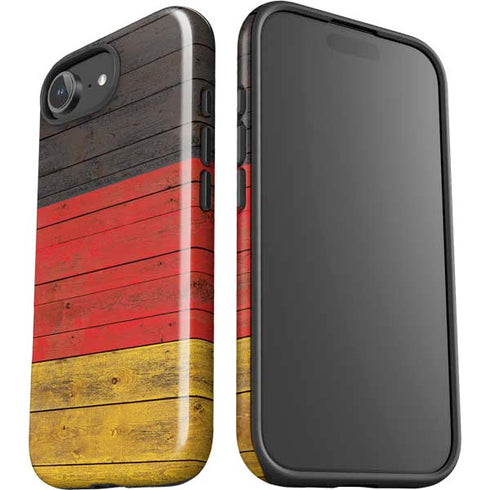 German Flag Dark Wood iPhone 16e Impact Case