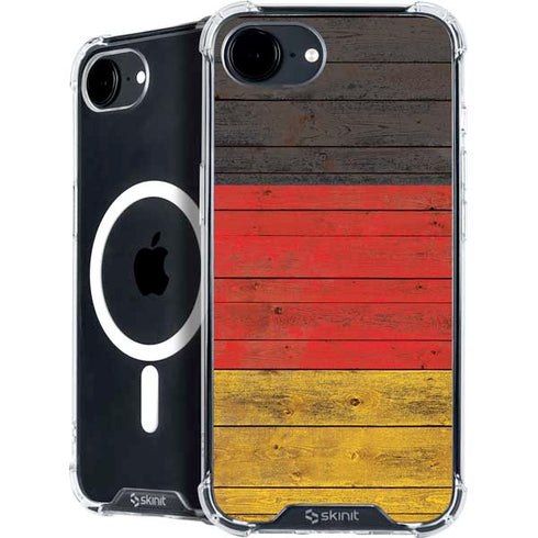 German Flag Dark Wood iPhone 16e MagSafe Case