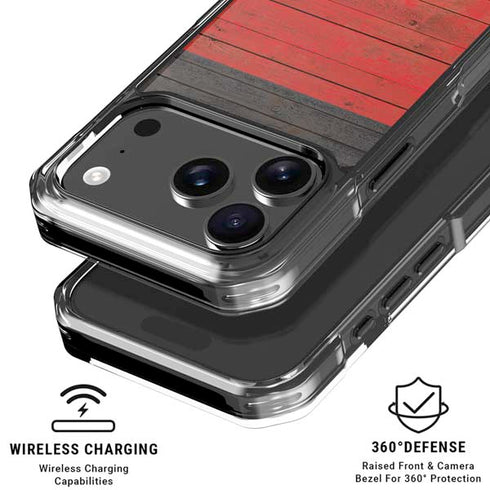 German Flag Dark Wood iPhone 18 Pro Clear Case