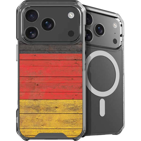 German Flag Dark Wood iPhone 18 Pro MagSafe Case