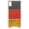 German Flag Dark Wood iPhone XS Clear Case