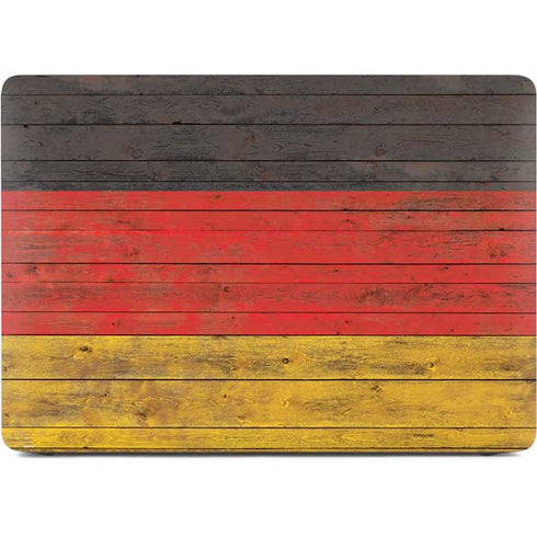 German Flag Dark Wood Apple MacBook Air Skin