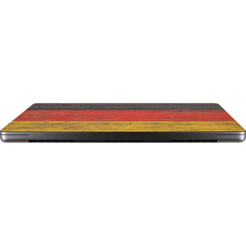 German Flag Dark Wood Apple MacBook Pro 14-inch Skin