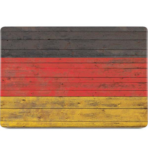 German Flag Dark Wood MacBook Skins