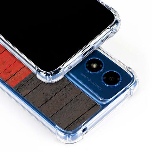 German Flag Dark Wood Moto G Play 4G (2024) Clear Case