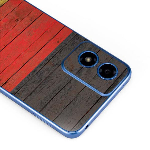 German Flag Dark Wood Moto G Play 4G (2024) Skin