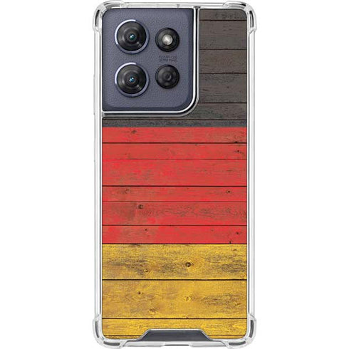 German Flag Dark Wood Moto G Play 5G (2025) Clear Case