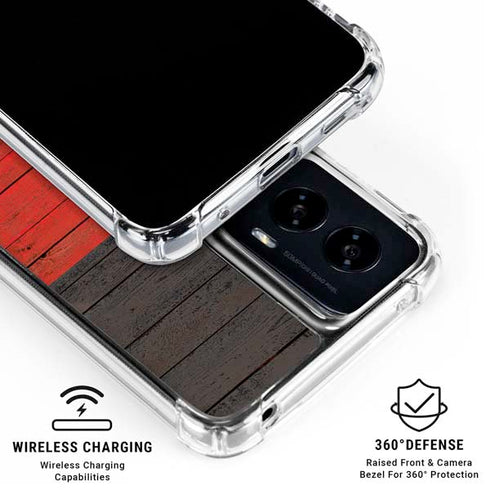 German Flag Dark Wood Moto G Power 5G (2024) Clear Case