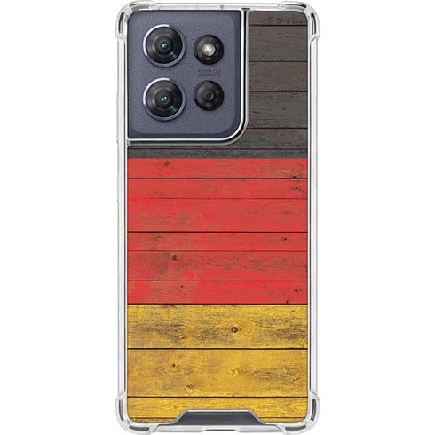 German Flag Dark Wood Moto G Stylus 5G (2025) Clear Case