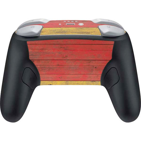 German Flag Dark Wood Nintendo Switch 2 (2025) Pro Controller Skin