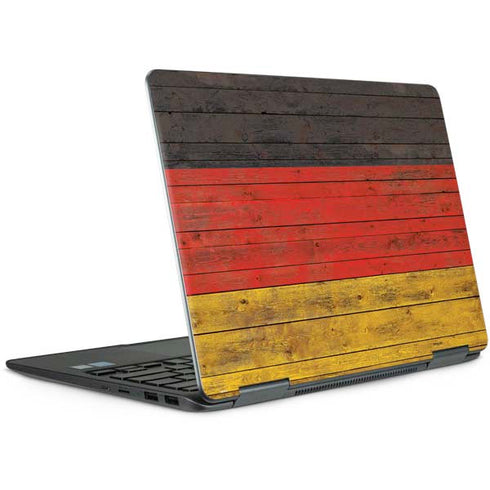 German Flag Dark Wood Notebook 9 Pro 13in (2017) Skin