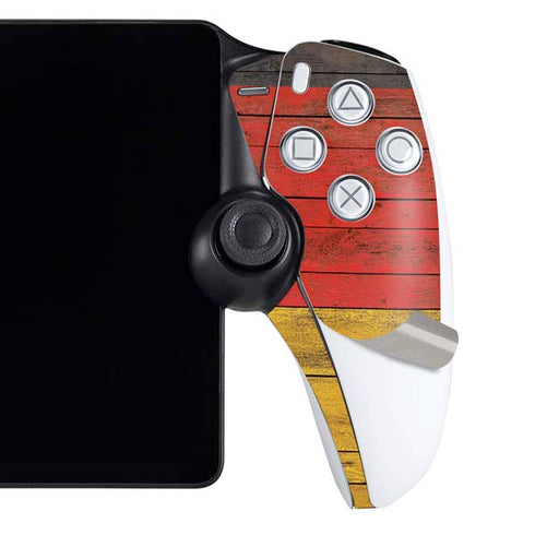 German Flag Dark Wood PlayStation Portal Remote Player Skin