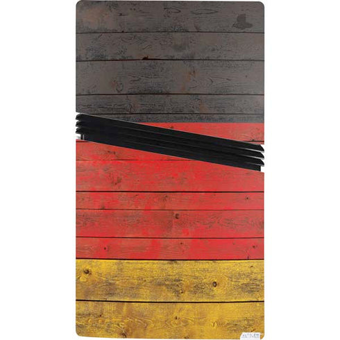 German Flag Dark Wood PS5 Pro Bundle Skin