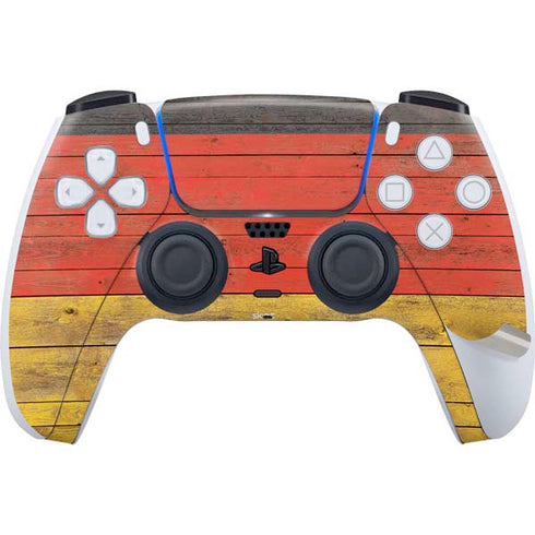 German Flag Dark Wood PS5 Pro Bundle Skin