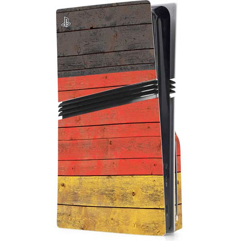 German Flag Dark Wood PlayStation PS5 Skins