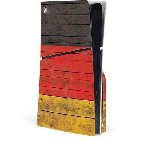German Flag Dark Wood PlayStation PS5 Skins
