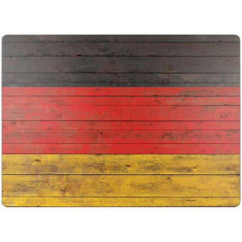 German Flag Dark Wood Surface Laptop 7 15in Skin