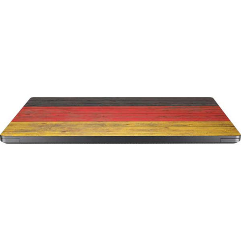 German Flag Dark Wood Surface Laptop 7 15in Skin