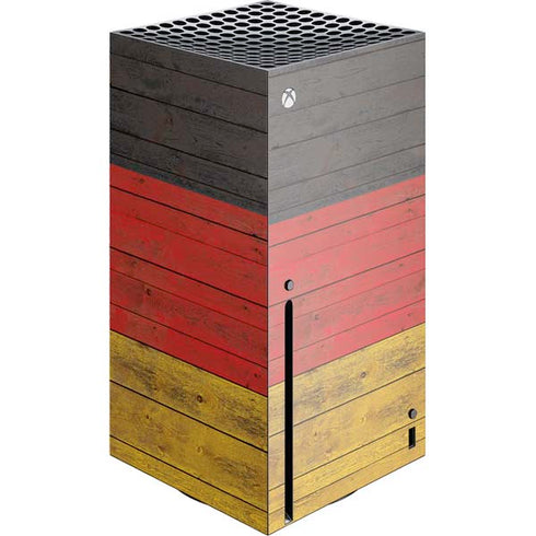German Flag Dark Wood Xbox Series X Skins