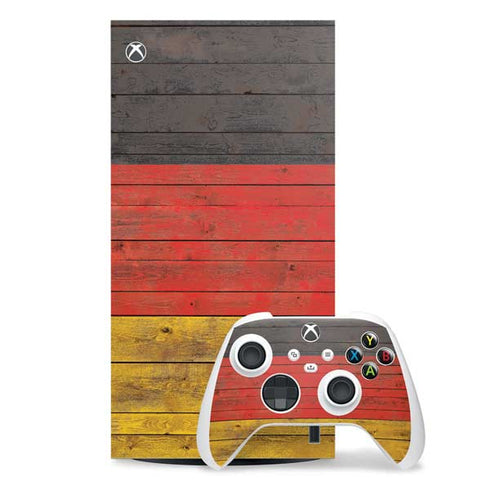 German Flag Dark Wood Xbox Series X Skins
