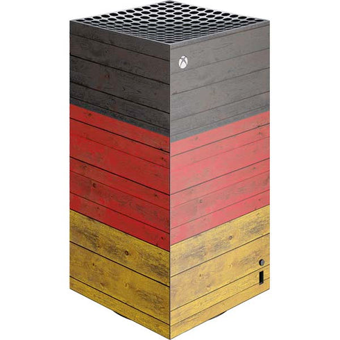 German Flag Dark Wood XBox Series X Digital Edition Console Skin