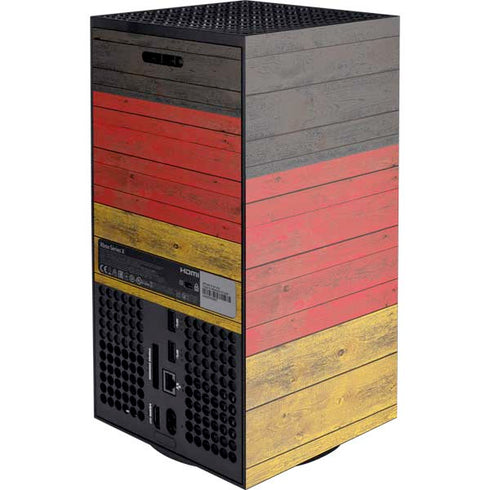 German Flag Dark Wood XBox Series X Digital Edition Console Skin