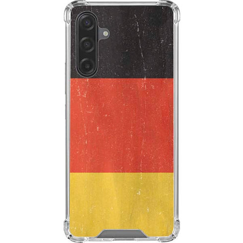 German Flag Distressed Galaxy A17 Clear Case