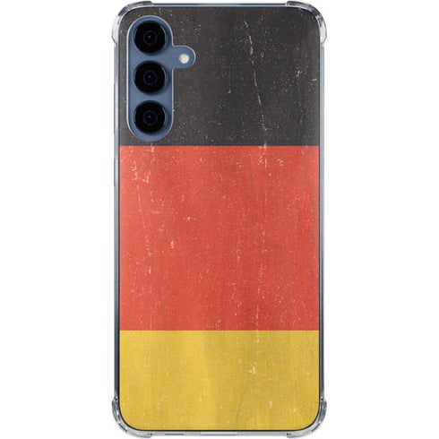 German Flag Distressed Galaxy A55 5G Clear Case