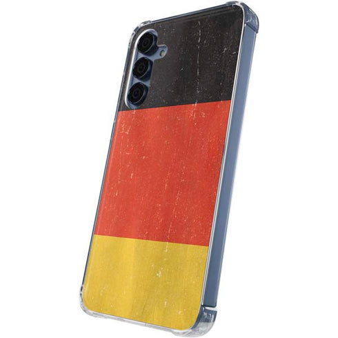 German Flag Distressed Galaxy A55 5G Clear Case