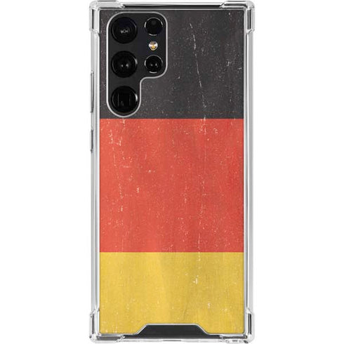 German Flag Distressed Galaxy S23 Ultra Clear Case
