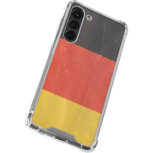 German Flag Distressed Galaxy S24 FE Clear Case
