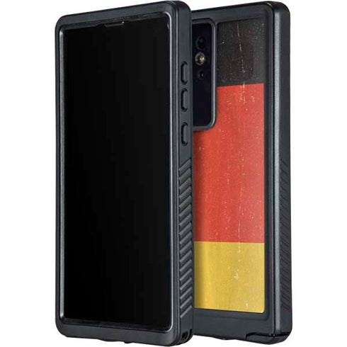 German Flag Distressed Galaxy S24 Ultra Waterproof Case