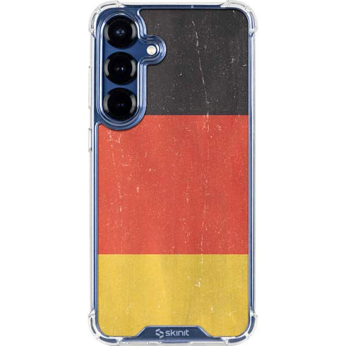 German Flag Distressed Galaxy S25 Clear Case