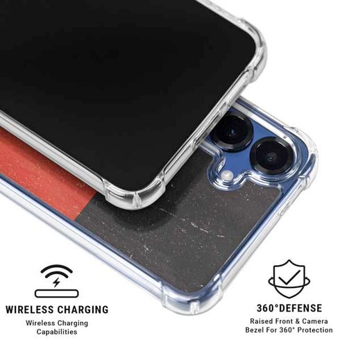 German Flag Distressed Galaxy S25 Clear Case