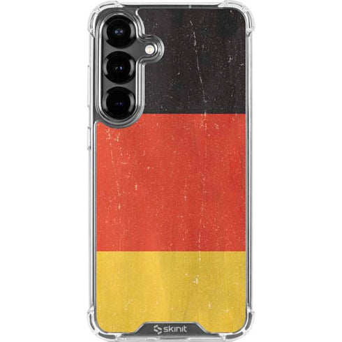 German Flag Distressed Galaxy S26 Plus Clear Case