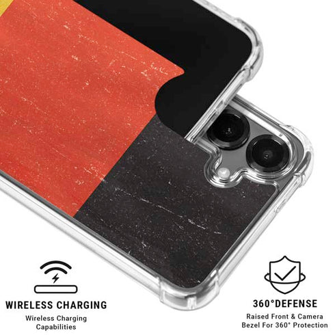 German Flag Distressed Galaxy S26 Plus Clear Case