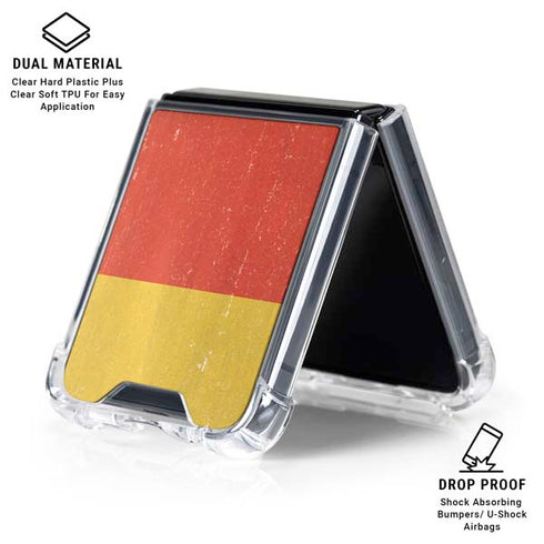 German Flag Distressed Galaxy Z Flip6 Clear Case