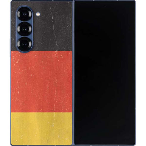 German Flag Distressed Galaxy Z Fold6 Skin