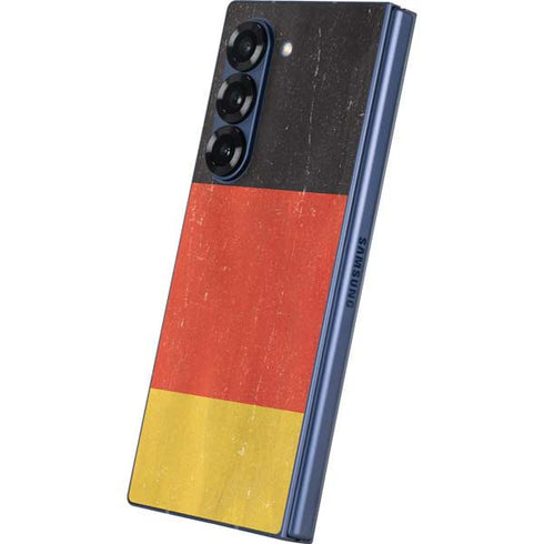 German Flag Distressed Galaxy Z Fold6 Skin