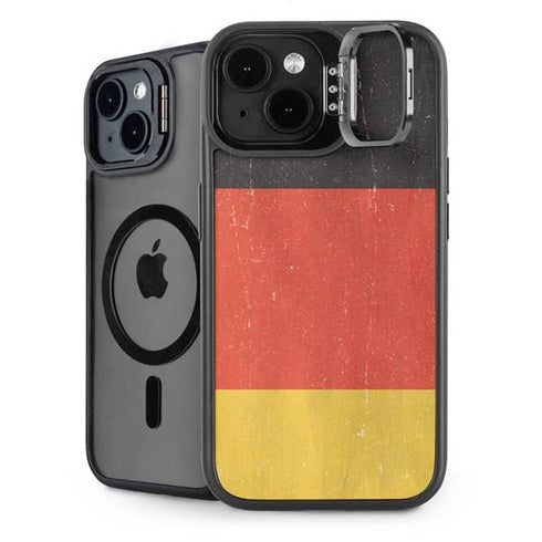 German Flag Distressed iPhone 15 Plus Kickstand Case